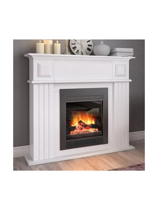 Bakaji Wall Mounted Electric Fireplace 1800W White