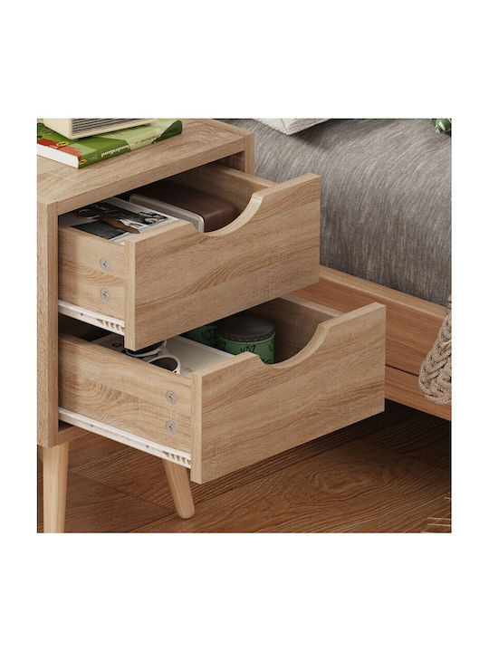 Wooden Beige Bedside Table 29.7x29.7x45cm