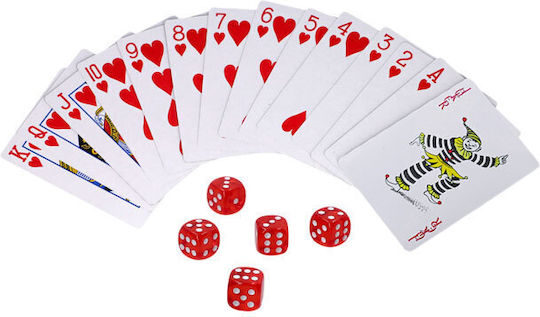 Комплект Фласк Φλασκί Ποτού Casino Poker 2 Чаши за Шотове Тесте Карти Зарове 4335 240 мл