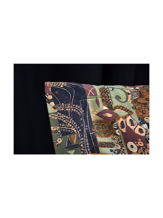 Decotelia Pillowcase Oxford Green Print 50x70cm.