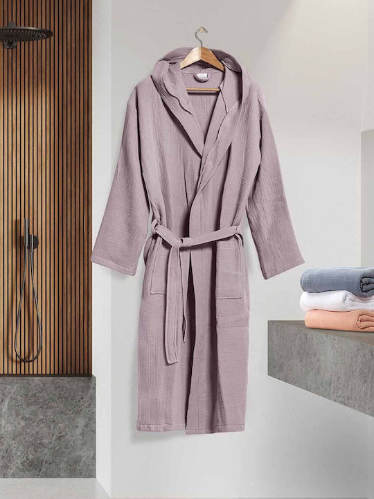 Aigaion Bathrobe with Hood Mushroom 220gr/m²