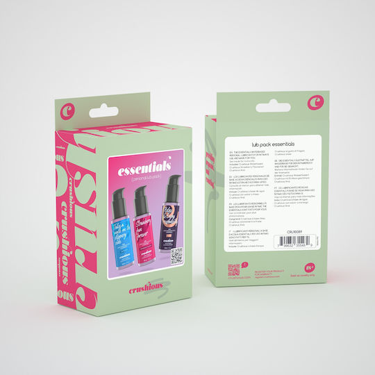 Комплект 3 Лубриканти На Водна Основа Crushious Essentials Waterbased Personal Lube Pack 3pcs