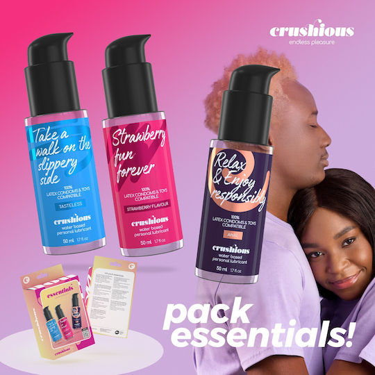 Комплект 3 Лубриканти На Водна Основа Crushious Essentials Waterbased Personal Lube Pack 3pcs