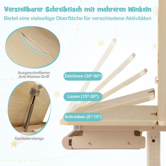 Kinder Schreibtisch Blau 100x60x135cm