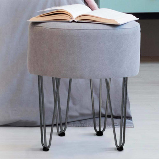 Bakaji Metallic Furniture Leg Suitable for Chair / Stool / Couch / Table / Coffee Table Gray