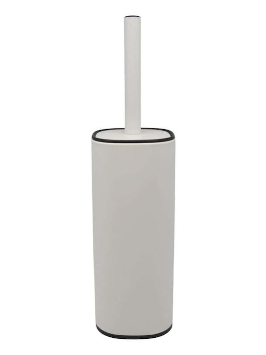 Ankor Metallic White Bathroom Toilet Brush