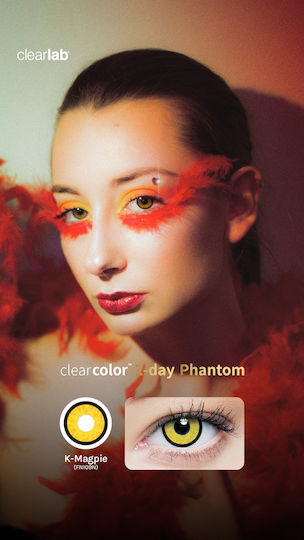 Clearlab Phantom Ημερήσιος Έγχρωμος Χωρίς Διοπτρία Φακός Επαφής
