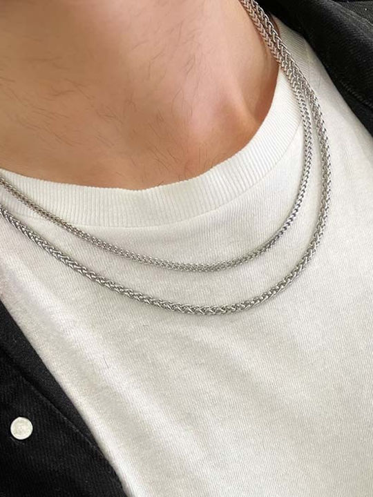 Chain Neck made of Stainless Steel Thin Thickness 3mm and Length 50cm