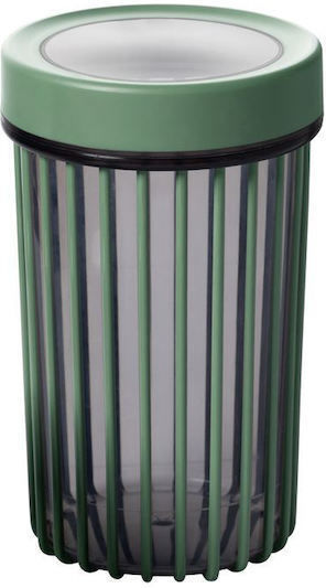 UnicUtil Set of 6 General Use Vases with Airtight Lid Plastic Green 10.5x9x10.5cm 6 Pieces