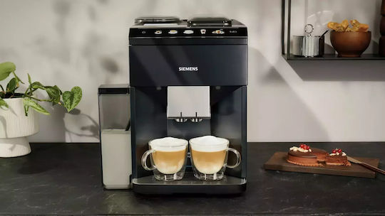 Siemens Eq500 Αυτόματη Μηχανή Espresso 1500W Πίεσης 15bar για Cappuccino με Μύλο Άλεσης Μαύρη 1307069