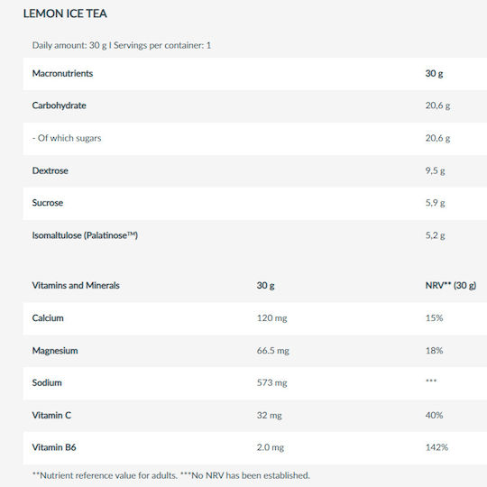 Biotech USA IsoTonic Hydrate & Energize Lemon Ice Tea 600gr