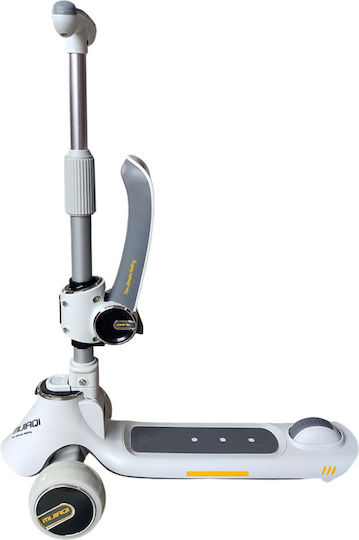 Miko Kids Scooter Foldable 3-Wheel with Seat White