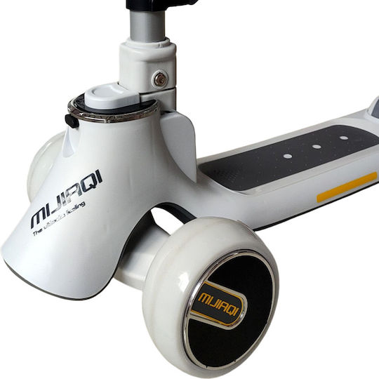 Miko Kids Scooter Foldable 3-Wheel with Seat White