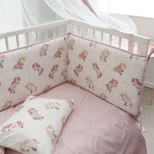 Vesta Home Crib Bumpers Classic Inside Pink 40x195cm