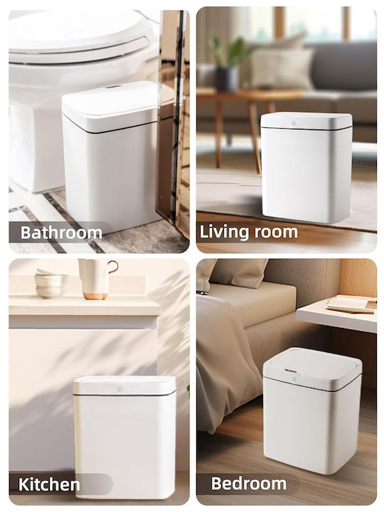 Home Use Кошче Отпадъци Пластмасов със Сензор Бял 11.5лт 1бр