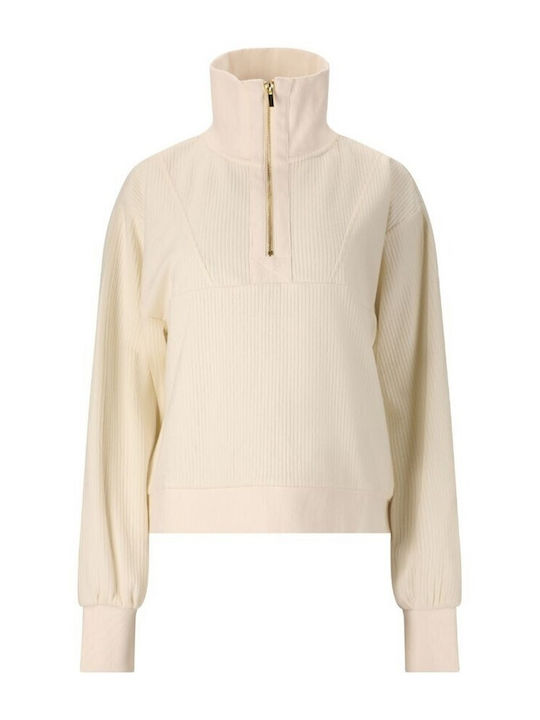 Γυναικεία Μπλούζα με Φερμουάρ Whisper White, Beige