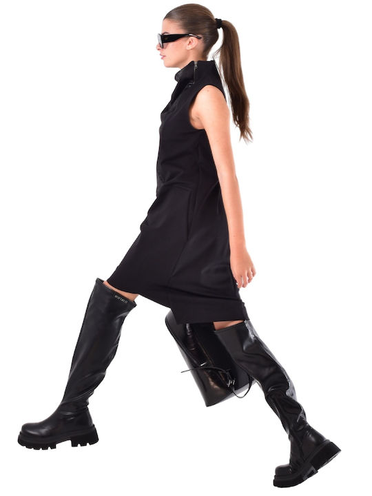 Midi Abendkleid Drapierung Alba