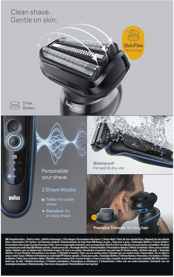 Braun 52-B7200CC Foil Ξυριστική Μηχανή Προσώπου Επαναφορτιζόμενη / Με Καλώδιο