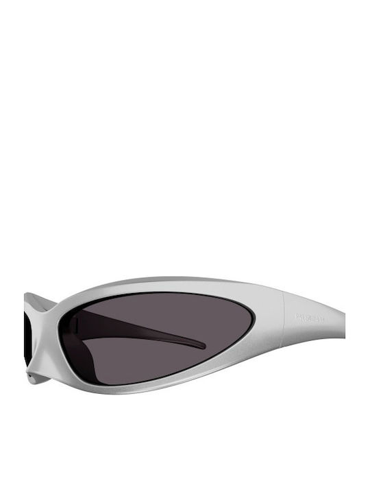 Balenciaga Herren Sonnenbrille mit Silber Kunststoff Gestell und Gray Linse