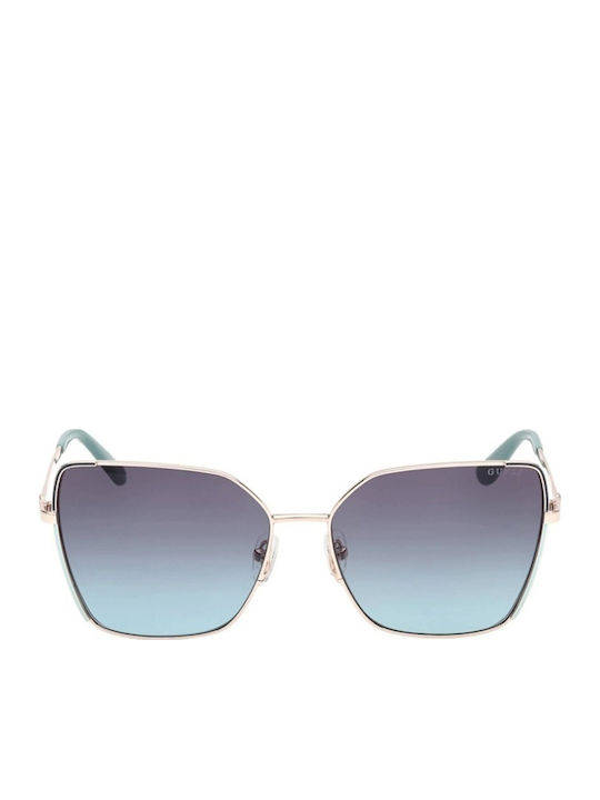 Guess Women's Sunglasses with Black Metallic Frame and Blue Gradient Lenses GU00192 33W