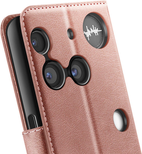 Mayaxess Wallet Case Nothing Phone 3 Wrist Strap Stand Function Rose Gold