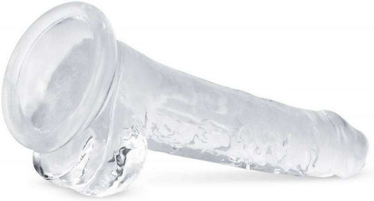 Easytoys Ρεαλιστικό Dildo με Όρχεις και Βεντούζα Διάφανο