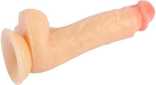 Chisa Novelties Dildo με Όρχεις και Βεντούζα Flesh 20cm