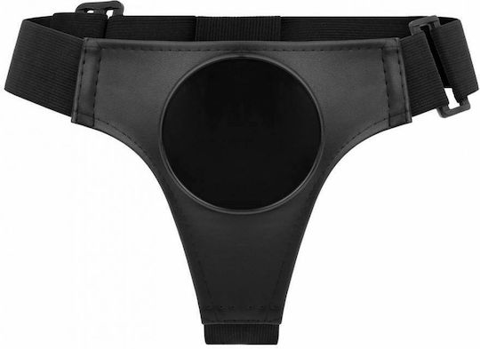Schwarzes Verstellbares Strap-On Gurtzeug mit Saugnapf Easytoys Fetish Collection 58cm