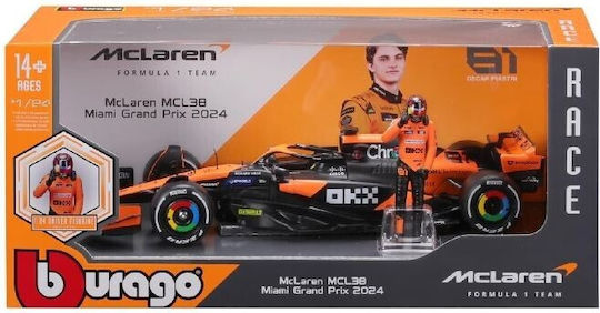 Mεταλλικο Αυτοκινητο Burago 1 24 Mclaren F1 Mcl38 Team Mclaren N 81 Season 2024 Oscar Piastri Pilot 18-28040