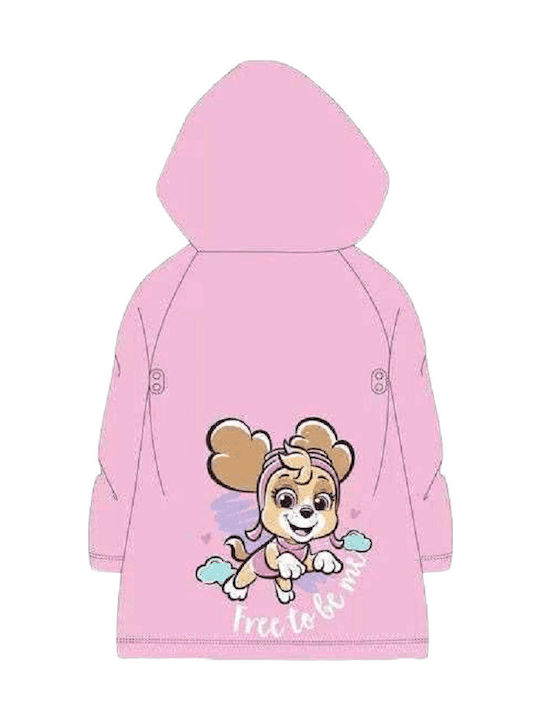 Waterproof Kids' Casual Jacket with Hood Pink