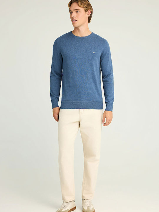 Long Sleeve Sweater Indigo Mel FBM012-001-09-Indigo-Mel