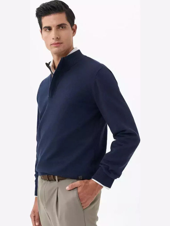 Herrenblusen Langarm Blau