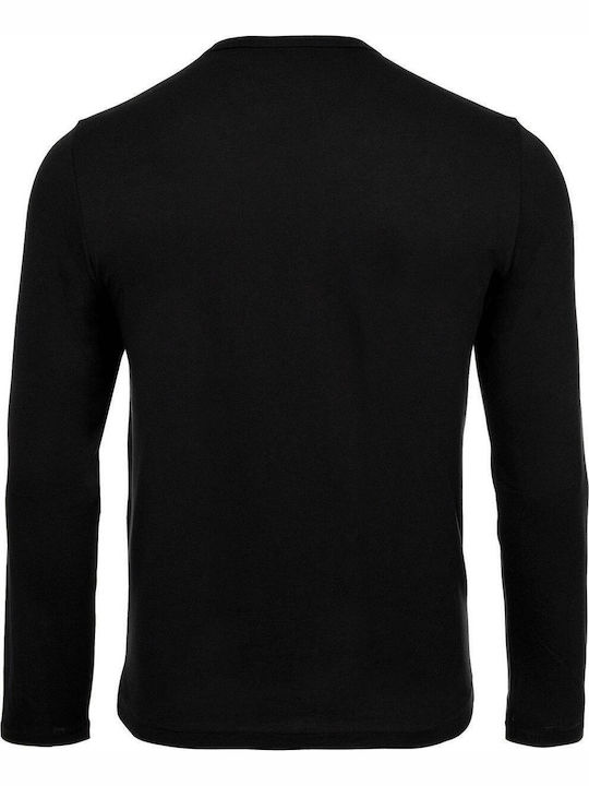 Emporio Armani Logo Men's Undershirt Long-sleeved in Black Color
