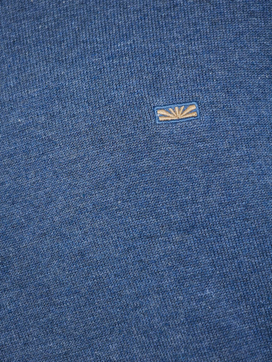 Long Sleeve Sweater Indigo Mel FBM012-001-09-Indigo-Mel