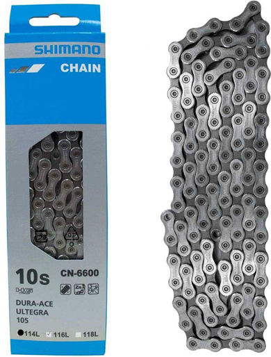 Shimano CN-6600 Велосипедна Верига 10 Скорости 114 Връзки Сребриста