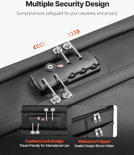 Vevor Fireproof & Waterproof Document Box 16.53x13.18x13.77 Inches Temperature Resistance Up To 1000°C Lock & Double Storage Xsfhdsczddcrclkqy001v0