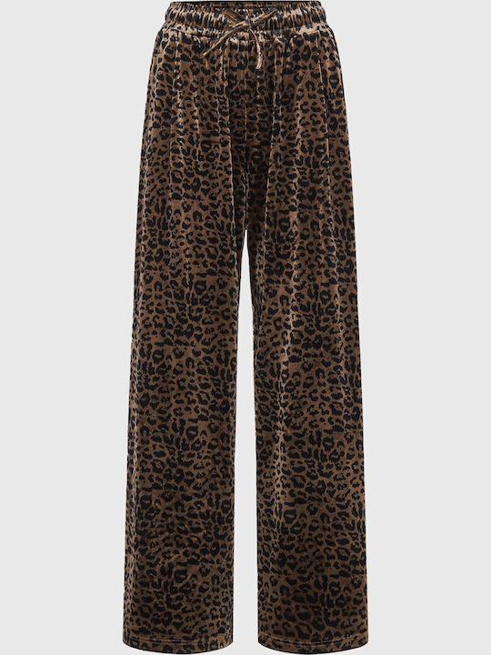 Sweatpants Jogger Velvet Animal Print