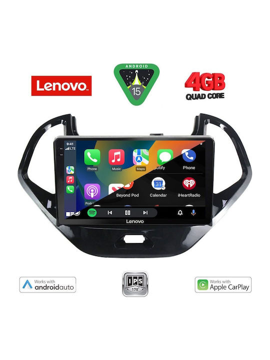 Lenovo Car Audio System for Ford Ka 2017 (Bluetooth/USB/WiFi/GPS/Apple-Carplay/Android-Auto) with Touch Screen 9"