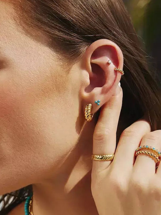 Ania Haie Earrings Hoops made of Silver Gold Plated