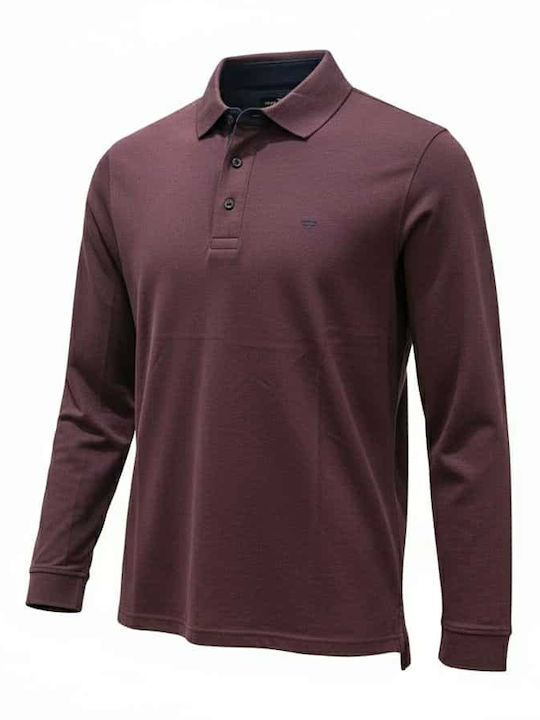 Polo Long Sleeve Burgundy Blouse