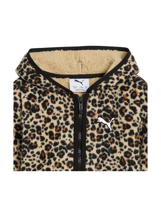 Kids' Sports Jacket Short with Hood Brown Minicats