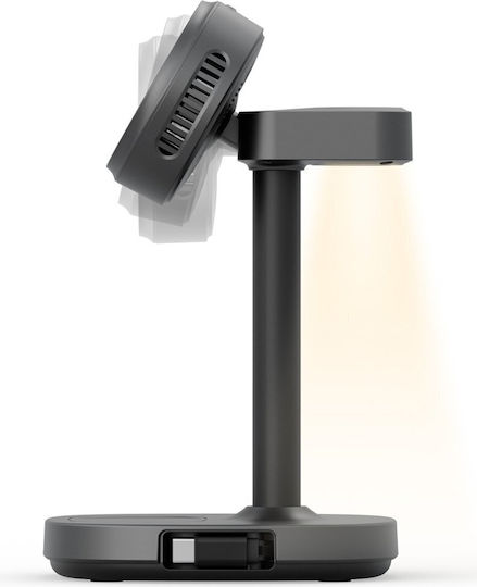 Energea Ασύρματος Φορτιστής Qi2 15W Power Delivery Γκρι (MagArctic Stand)