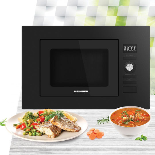 Heinner Built-in Microwave Oven with Grill 20lt Black
