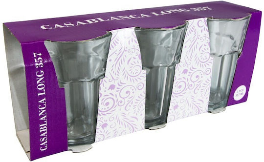 Viosarp Set de pahare pentru apa din Sticlă 357ml 3buc