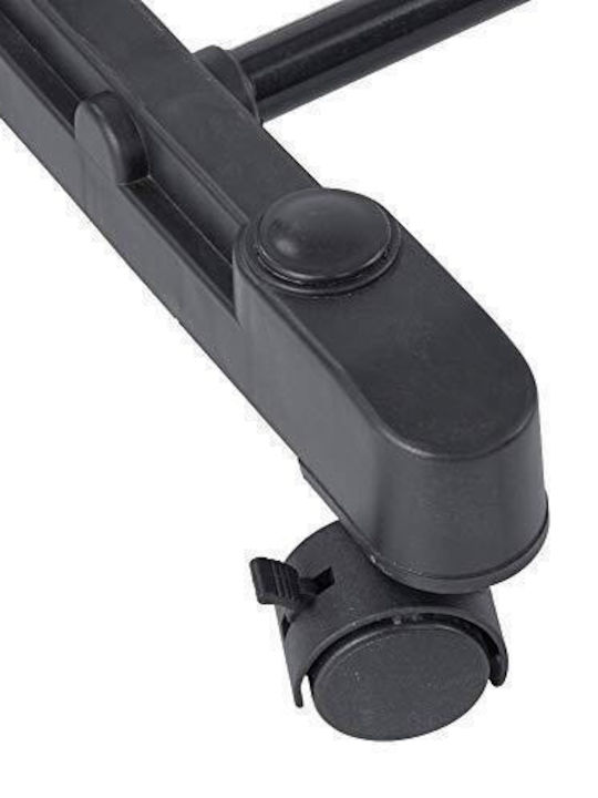 Bakaji Wheeled Floor Garment Rack made of Metal Black 89x41x93cm