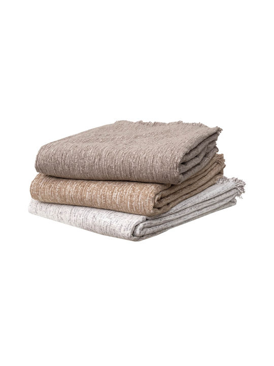 Anna Riska Ριχτάρι Τριθέσιου Καναπέ Chenille 180x280εκ. Beige