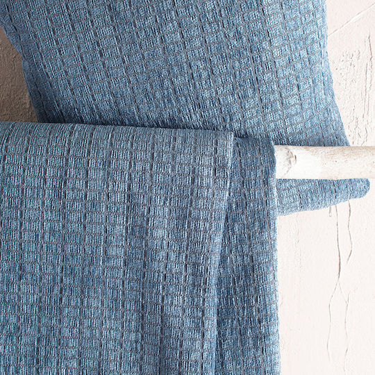 Rythmos Corvet Three-Seater Sofa Throw 2 Sides Chenille 180x280cm Blue