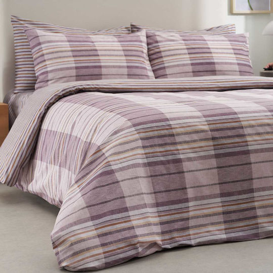 Vesta Home Duvet Cover Set Cotton Single with Pillowcase 170x240 Bristol Mωb