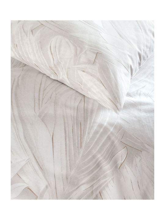 Rythmos Duvet Cover Set Cotton Single with Pillowcase 160x250 Palm Multicolored
