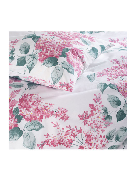Rythmos Duvet Cover Set Cotton Single with Pillowcase 160x250 Eve Pink
